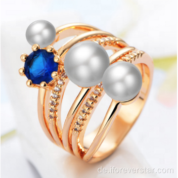 CZ Ring 925 Silber Ringe Schmuck Finger Pearl